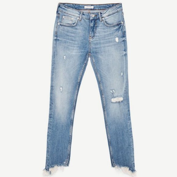 Zara Denim - Zara | High-Waist Slim Fit Mom Jeans | Size 8
